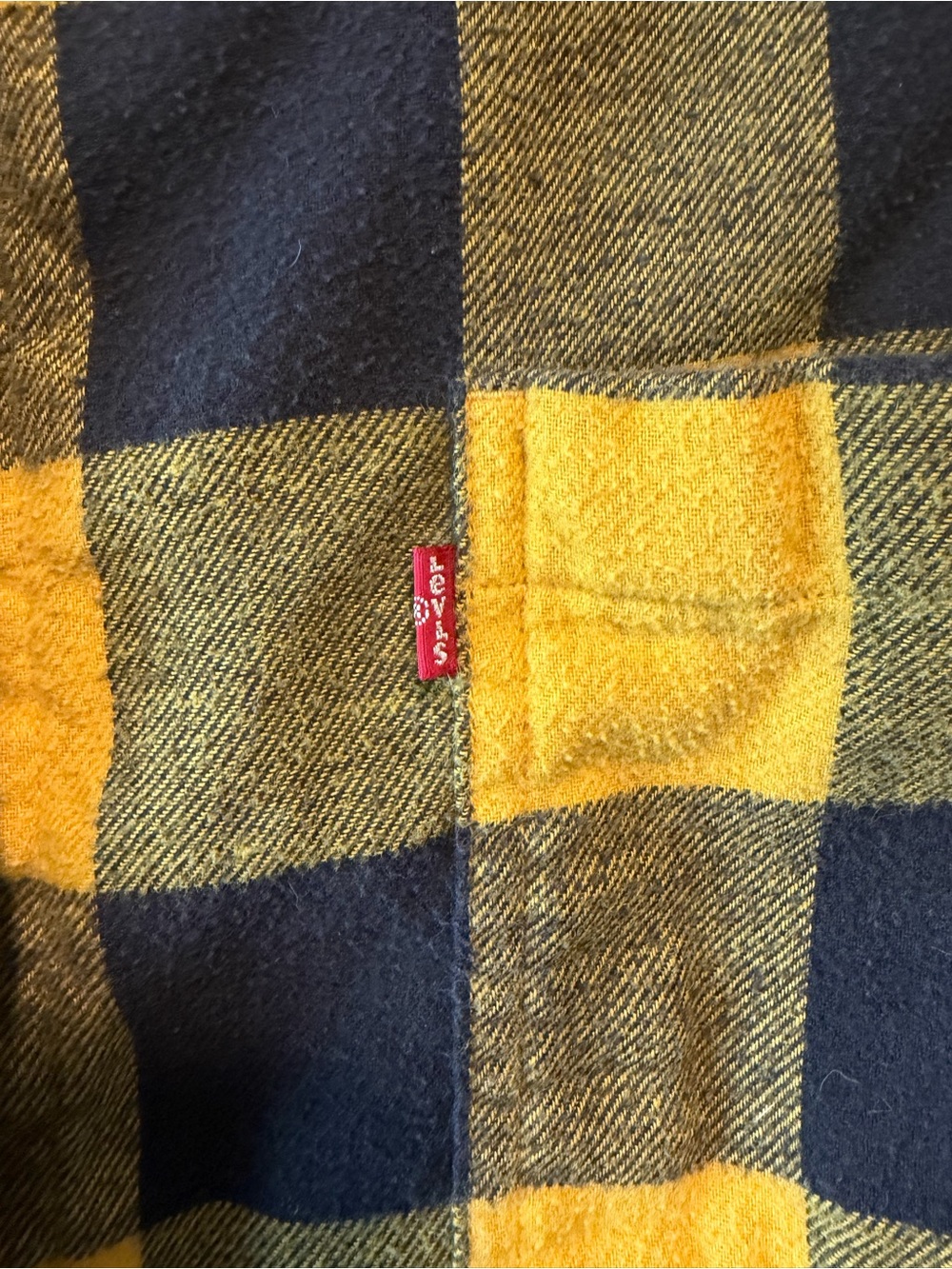 Levi's Yellow and Black Buffalo Check Button-Down Shirt - Picture 2 of 5
